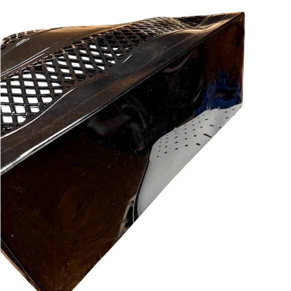 Jelly Tote Large Black Vented PVC Beach Bag Sturdy Handle Carry - Picture 5 of 8